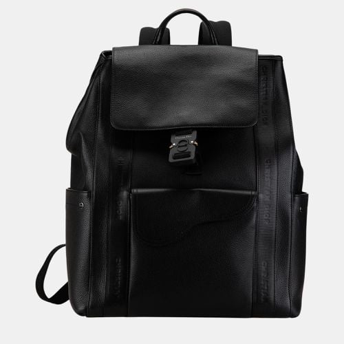 Dior Black Leather Saddle Backpack - Dior - Modalova