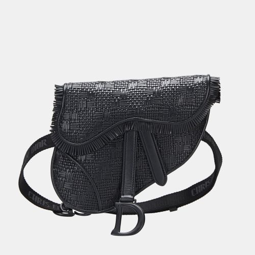 Dior Black Ultra Matte Woven Saddle - Dior - Modalova