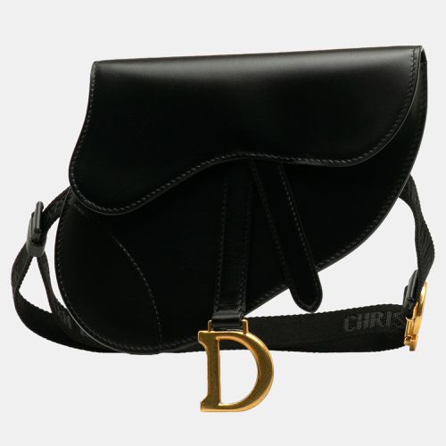 Dior Black Leather Saddle Belt Bag - Dior - Modalova