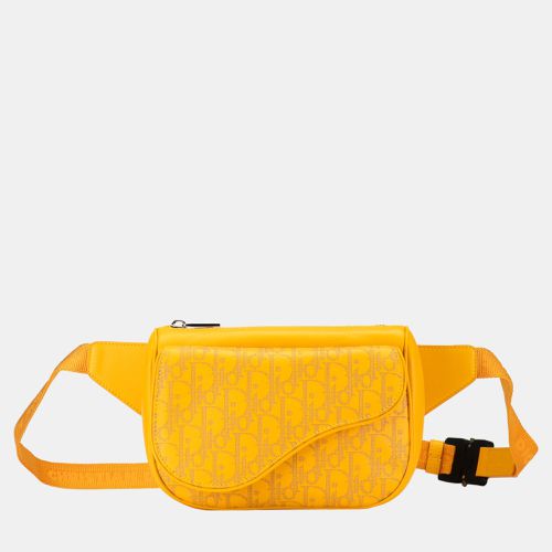 Dior Yellow Oblique Galaxy Leather World Tour Saddle Belt Bag - Dior - Modalova