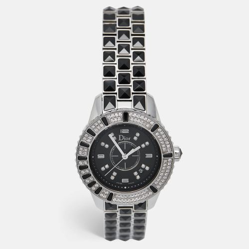 Dior Black Diamond Paved Stainless Steel Christal CD11311BM001 Women's Wristwatch 33 mm - Dior - Modalova