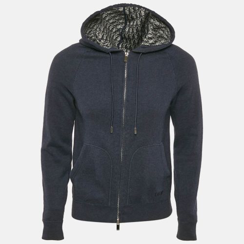 Navy Cotton Knit Zip-Up Hoodie XS - Dior Homme - Modalova