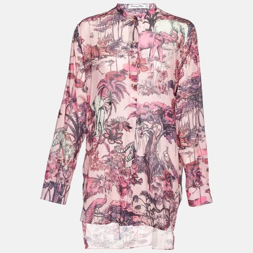 Dior Pink Toile de Jouy Voyage Cotton Long Sleeve Blouse L - Dior - Modalova