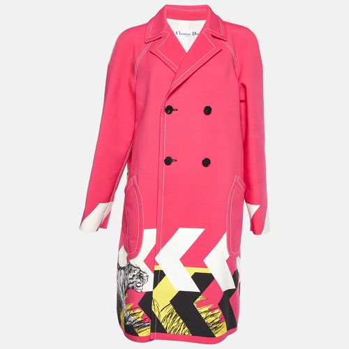 Dior Pink Printed Gabardine Button Front Coat L - Dior - Modalova