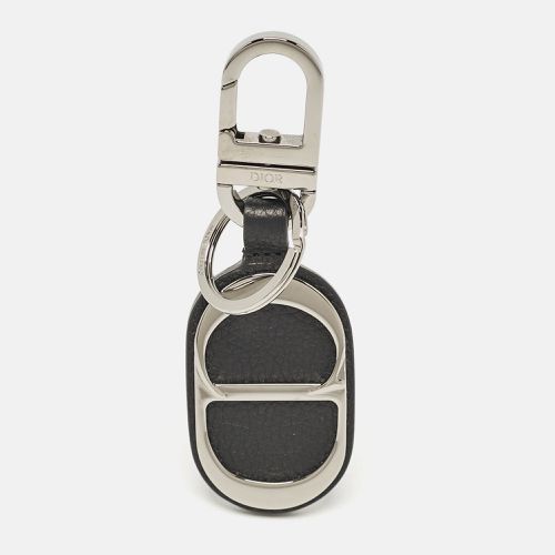 Dior Black Leather CD Icon Signature Key Ring - Dior - Modalova