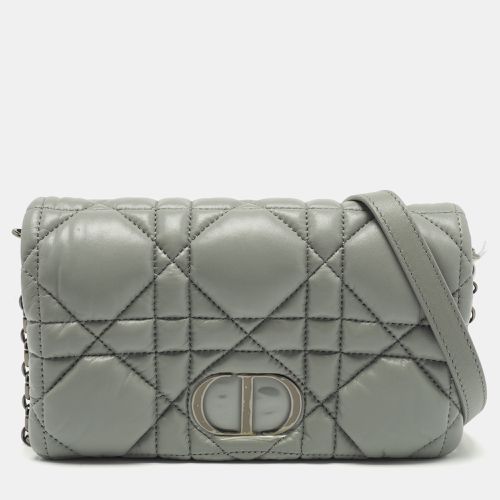 Dior Stone Grey Macrocannage Leather Mini Caro Bag - Dior - Modalova