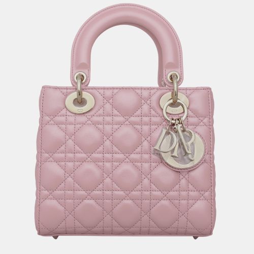 Christian Dior Melocoton Pink Pearlescent Cannage Lambksin Small Lady Dior Bag - Dior - Modalova