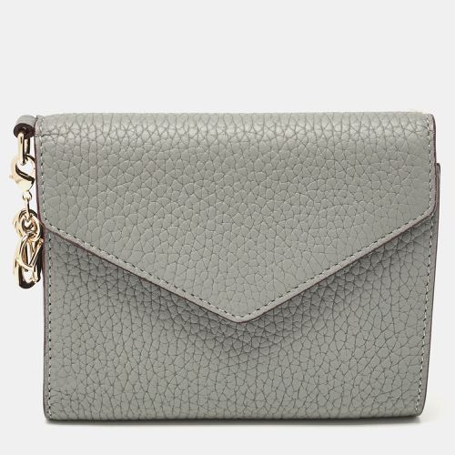 Dior Grey Leather Diorissimo Envelope Compact Wallet - Dior - Modalova