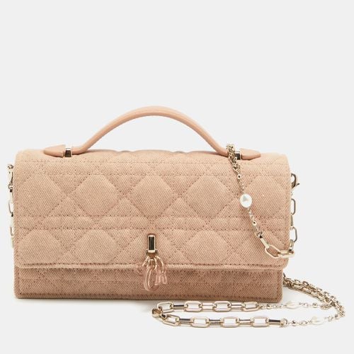 Dior Beige Cannage Fabric Mini My Dior Top Handle Bag - Dior - Modalova