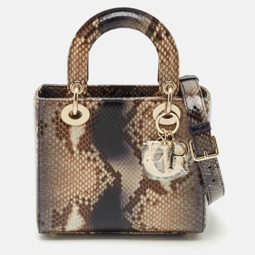 Dior Brown Python Small Lady Dior Tote - Dior - Modalova