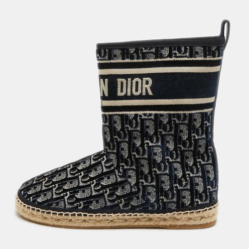 Dior Navy Blue Velvet and Canvas Granville Snow Boots Size 37 - Dior - Modalova