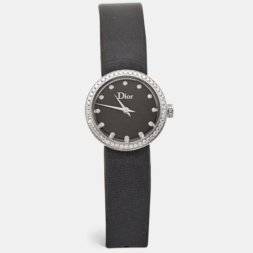 Dior Black Stainless Steel Diamond Satin La D De Dior CD043114A002 Women Wristwatch 25 mm - Dior - Modalova