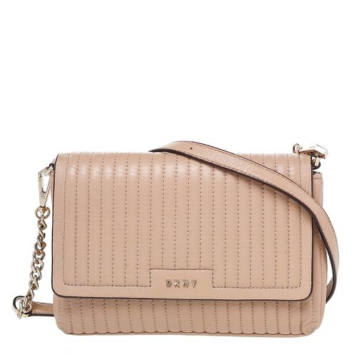 DKNY Beige Pinstripe Quilted Leather Gansevoort Flap Shoulder Bag - Dkny - Modalova