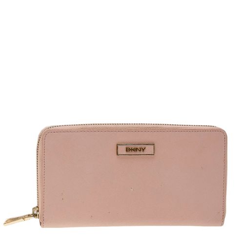 DKNY Pink Leather Zip Around Wallet - Dkny - Modalova