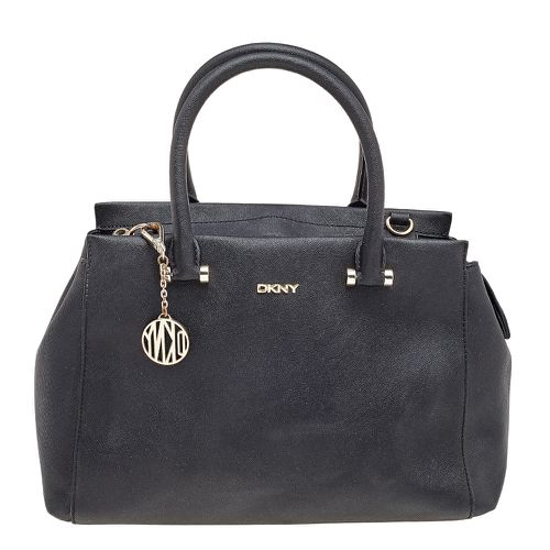 DKNY Black Leather Top Zip Tote - Dkny - Modalova