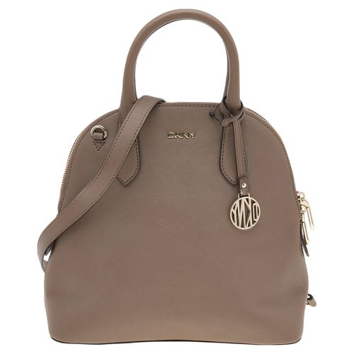 Dkny Brown Leather Top Zip Satchel - Dkny - Modalova