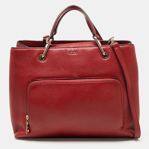 DKNY Red Leather Bryant Park Front Pocket Satchel - Dkny - Modalova