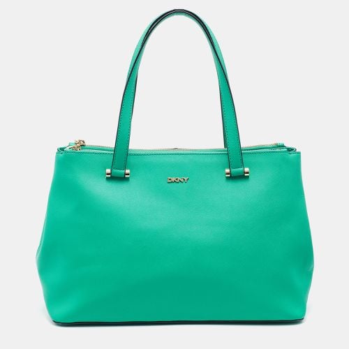 Saffiano Leather Double Zip Tote - Dkny - Modalova