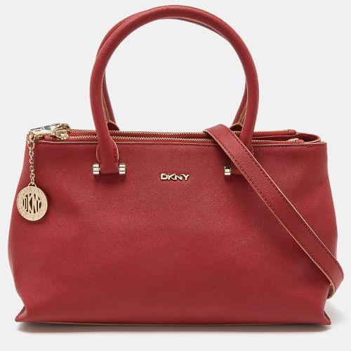 DKNY Red Leather Bryant Park Double Zip Shopper Tote - Dkny - Modalova