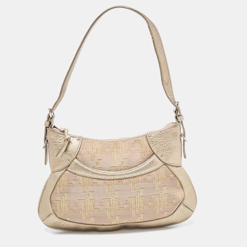 DKNY Gold/Beige Canvas and Leather Shoulder Bag - Dkny - Modalova