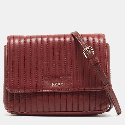 Dkny Burgundy Quilted Leather Gansevoort Crossbody Bag - Dkny - Modalova