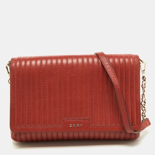 Brique Quilted Leather Gansevoort Flap Shoulder Bag - Dkny - Modalova