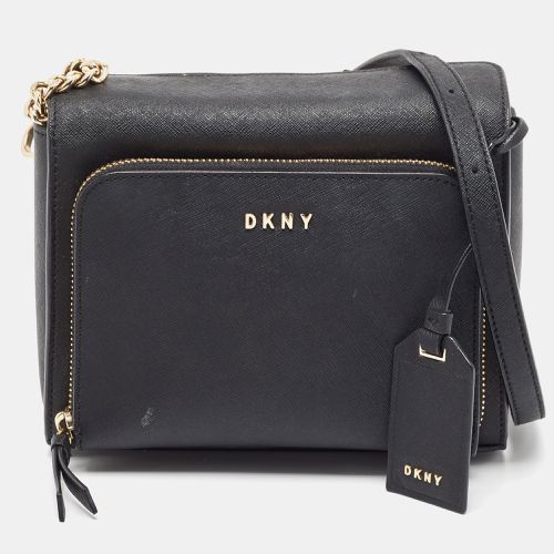 Leather Front Zip Crossbody Bag - Dkny - Modalova