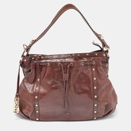 DKNY Brown Leather Studded Hobo - Dkny - Modalova