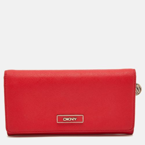 DKNY Red Leather Flap Continental Wallet - Dkny - Modalova