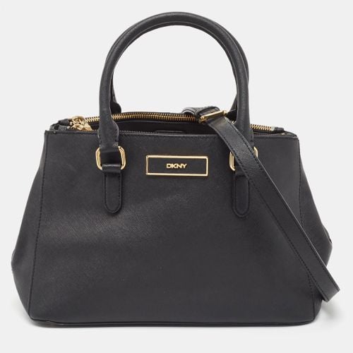 DKNY Black Saffiano Leather Robinson Double Zip Tote - Dkny - Modalova