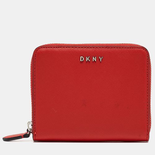 DKNY Red Leather Vela Zip Around Wallet - Dkny - Modalova