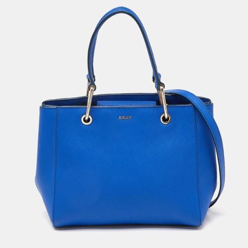 DKNY Blue Leather Julius MD Zip Tote - Dkny - Modalova