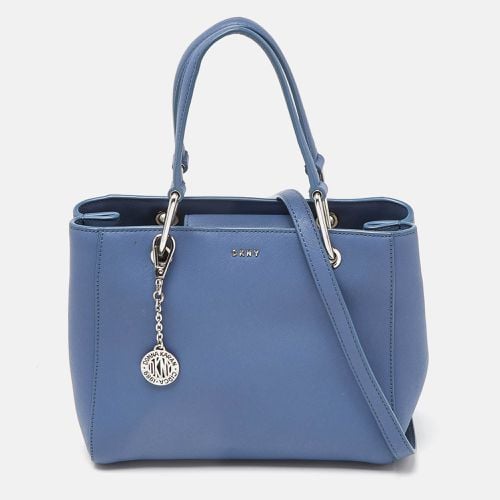 DKNY Blue Leather Julius MD Zip Tote - Dkny - Modalova