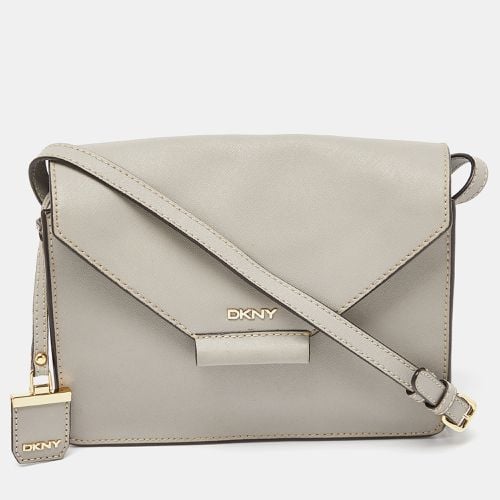 DKNY Grey Leather Flap Crossbody Bag - Dkny - Modalova