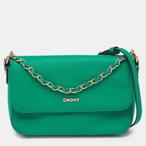 DKNY Green Leather Bryant Flap Crossbody Bag - Dkny - Modalova