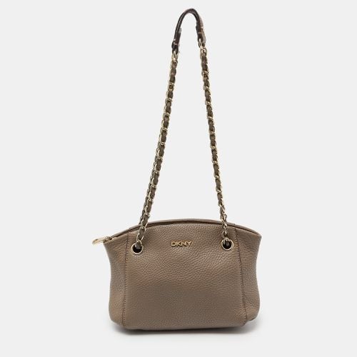 DKNY Beige Leather Chain Shoulder Bag - Dkny - Modalova