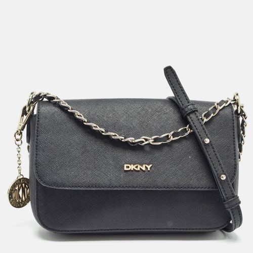 Dkny Black Leather Bryant Park Flap Shoulder Bag - Dkny - Modalova