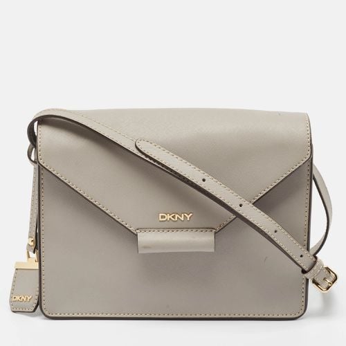 DKNY Grey Leather Bryant Park Edge Flap Crossbody Bag - Dkny - Modalova