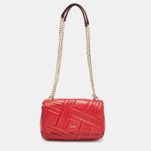 Quilted Leather Allen Flap Shoulder Bag - Dkny - Modalova