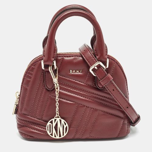 DKNY Burgundy Quilted Leather Mini Allen Satchel - Dkny - Modalova