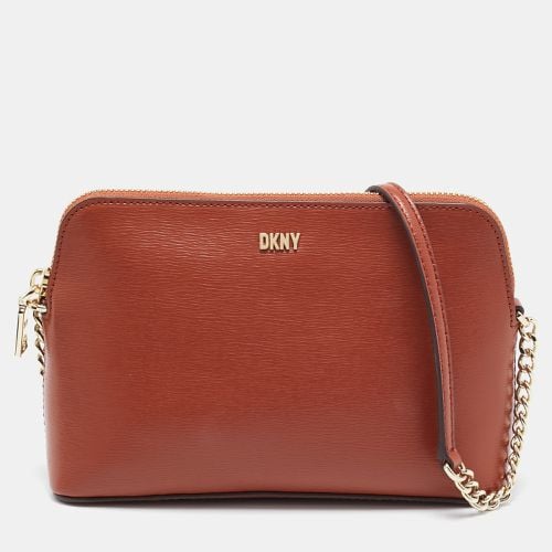 DKNY Brown Leather Dome Crossbody Bag - Dkny - Modalova