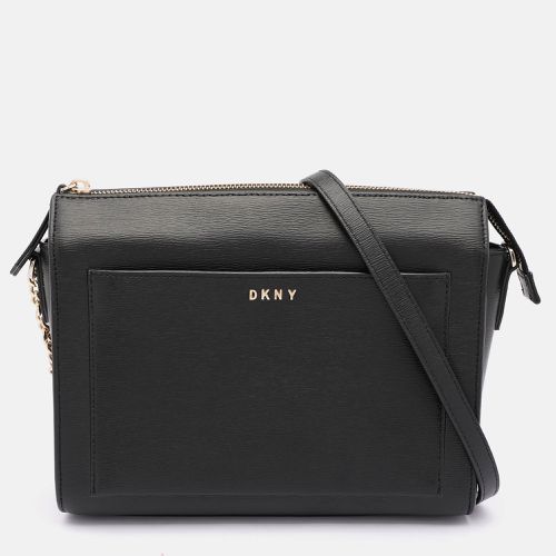 DKNY Black Leather Top Zip Crossbody Bag - Dkny - Modalova