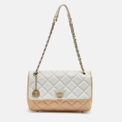 White Quilted Leather Flap Bag - Dkny - Modalova