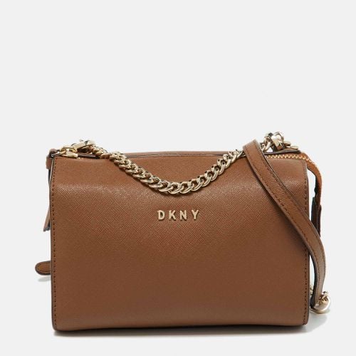 DKNY Brown Saffiano Leather Shoulder Bag - Dkny - Modalova