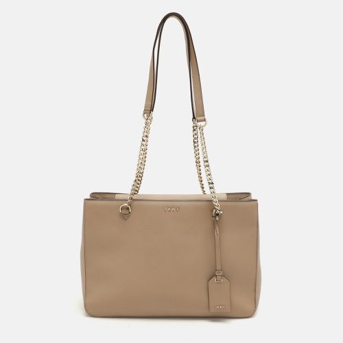 DKNY Beige Leather Bryant Park Chain Tote - Dkny - Modalova