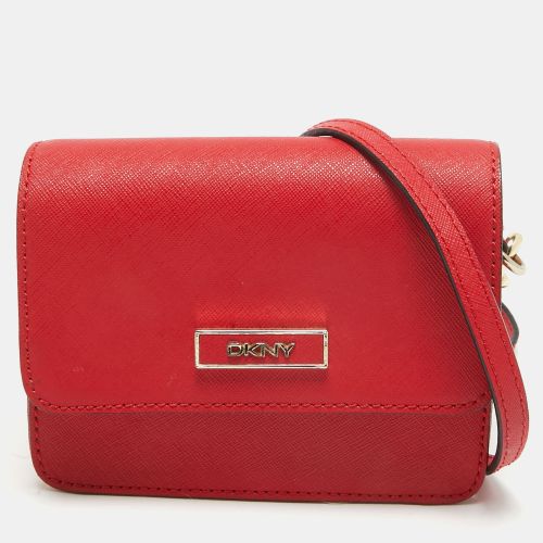 Dkny Red Leather Mini Flap Crossbody Bag - Dkny - Modalova