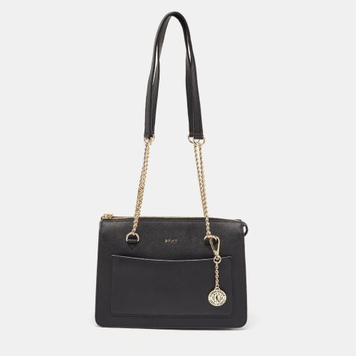 DKNY Black Leather Bryant Top Zip Shoulder Bag - Dkny - Modalova