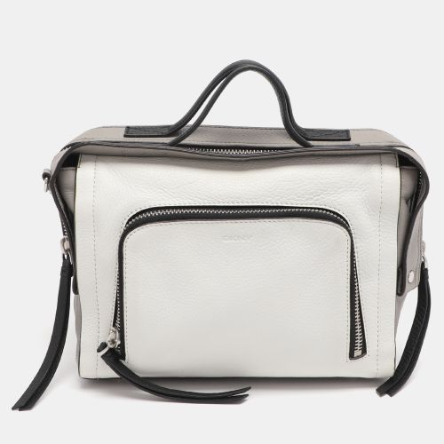 DKNY White/Grey Leather Top Handle Bag - Dkny - Modalova