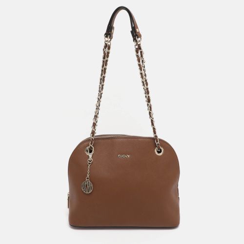 Dkny Brown Leather Satchel - Dkny - Modalova