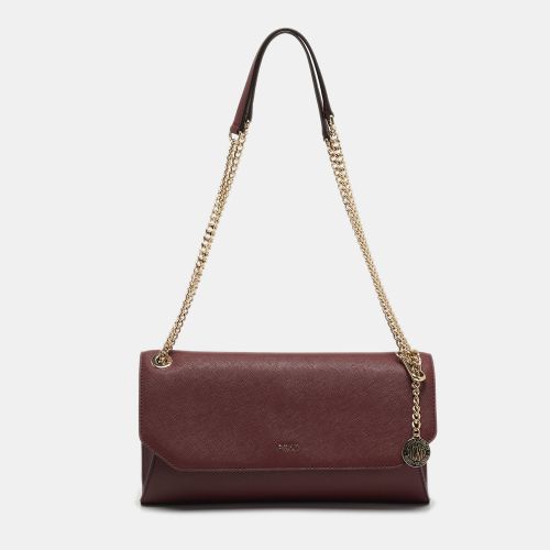 DKNY Bryant Dark Red Leather Chain Envelope Flap Bag - Dkny - Modalova
